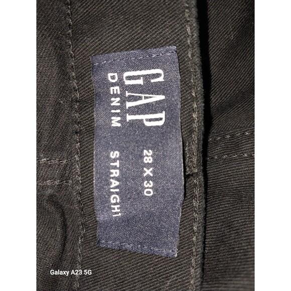 Gap Jeans Men's Straight Leg Black Denim Size 28x30 (Measures 30x29) - Picture 5 of 7